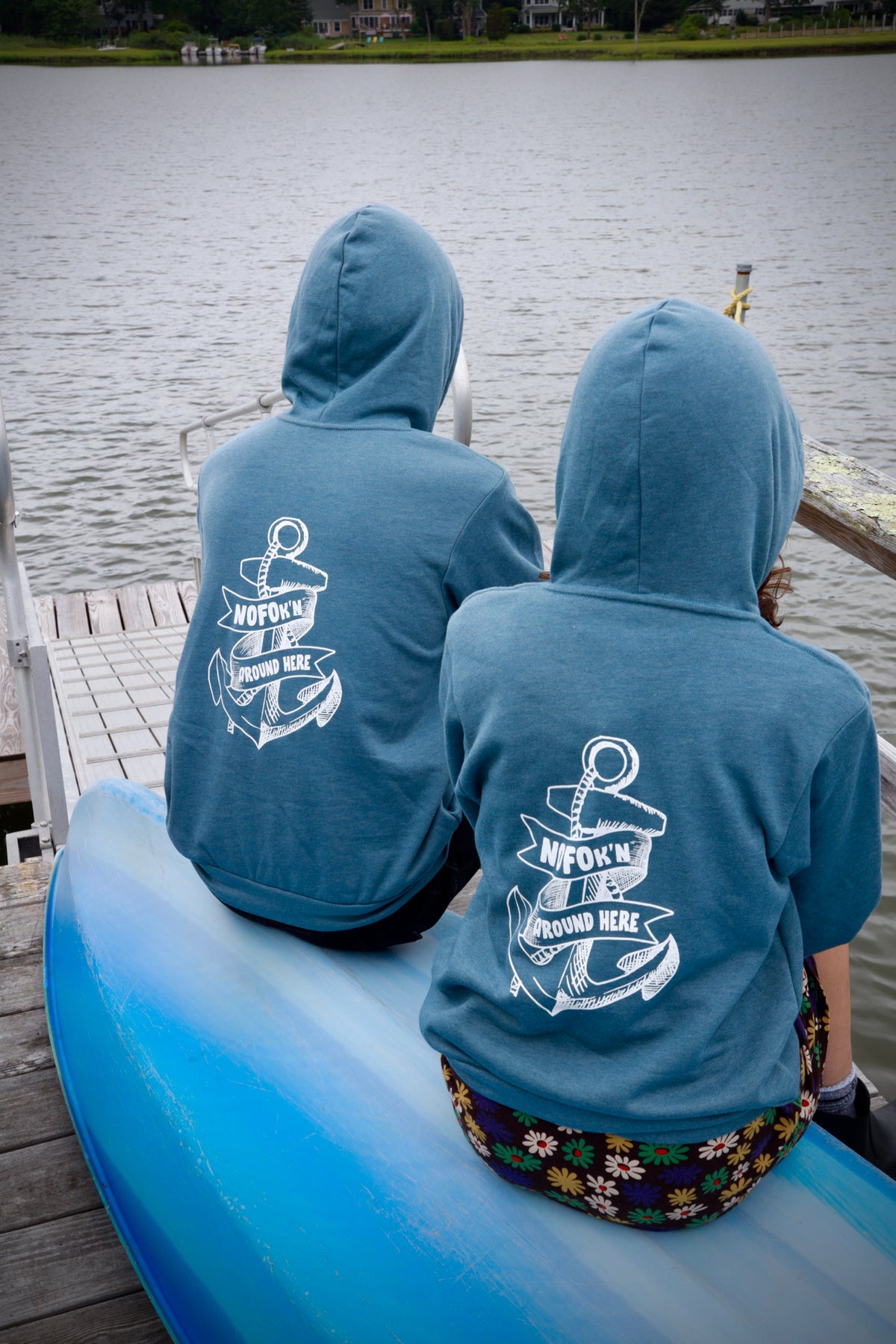 NOFOk'n AROUND HERE Anchor Design Pullover Hoodie