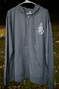 NOFOk'n AROUND HERE "Anchor Design" Zip-Up Hoodie