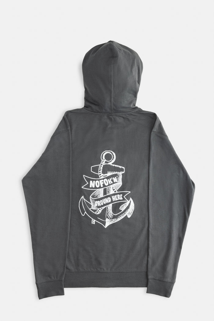 NOFOk'n AROUND HERE "Anchor Design" Zip-Up Hoodie
