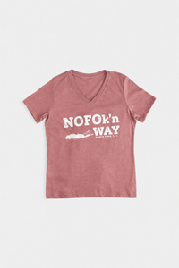 "NOFOk'n Way" Classic Logo Women's V-Neck