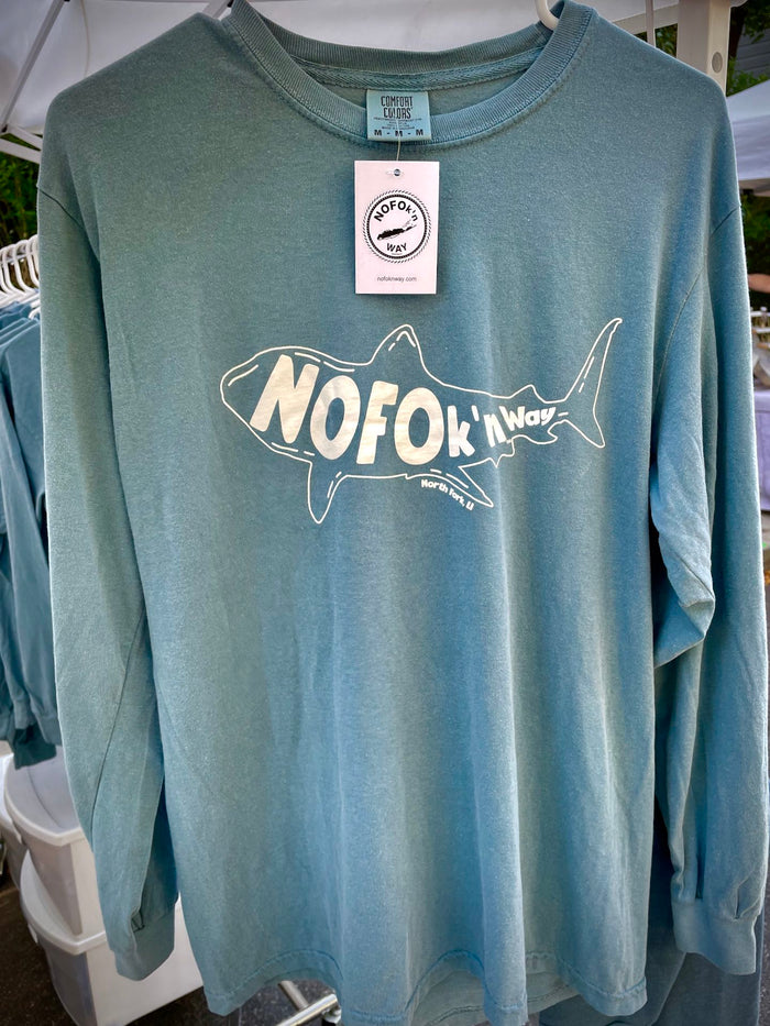 NOFOk'n Way Shark Logo Long Sleeve T
